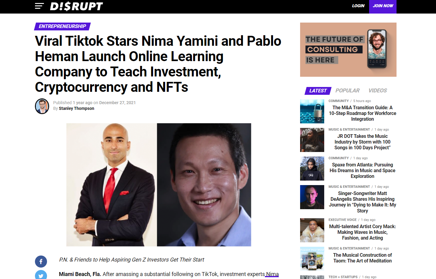 Disrupt Magazine 12-27-2021
