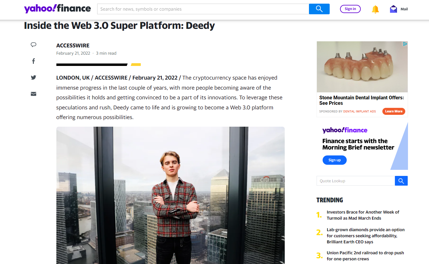 Yahoo Finance 2-21-2022